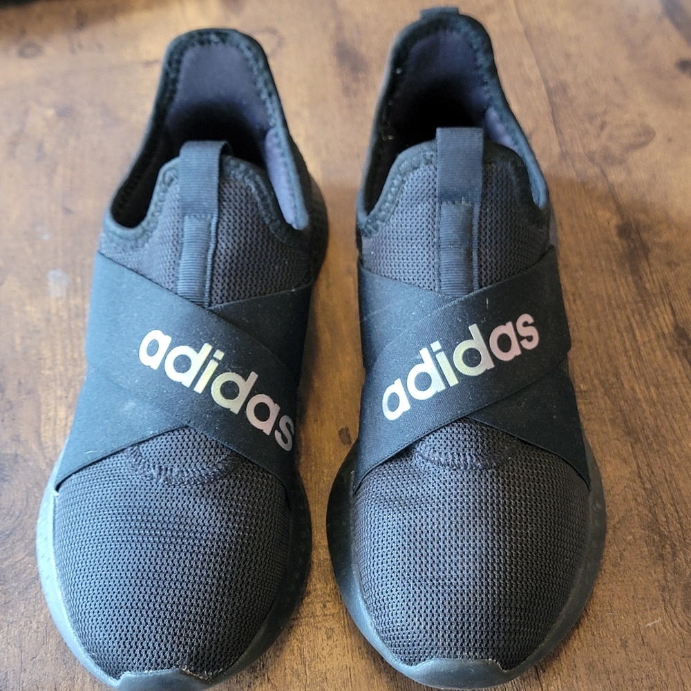 Adidas Black Slip-On Crossband Sneakers